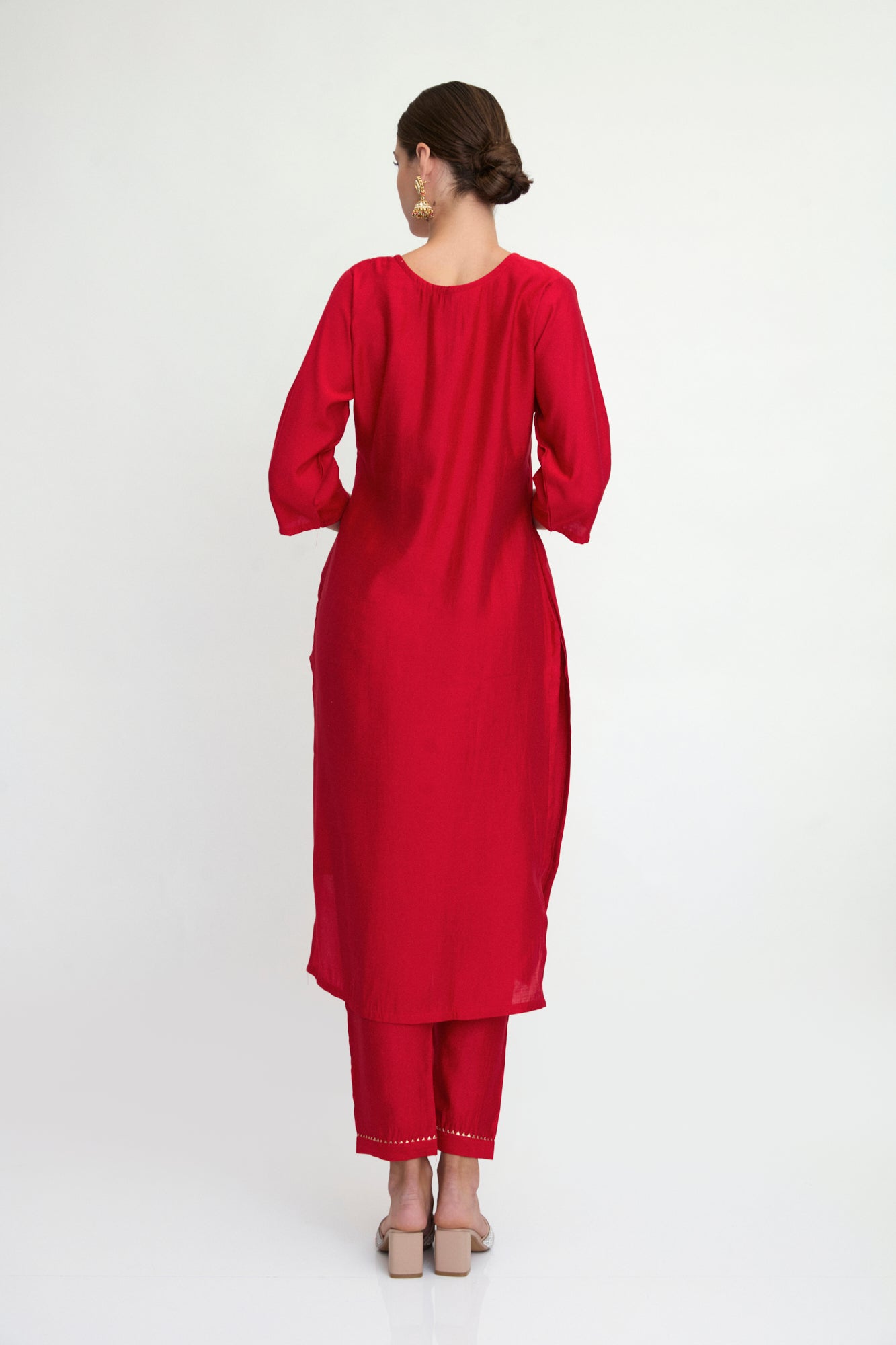 Cotton silk kurta set