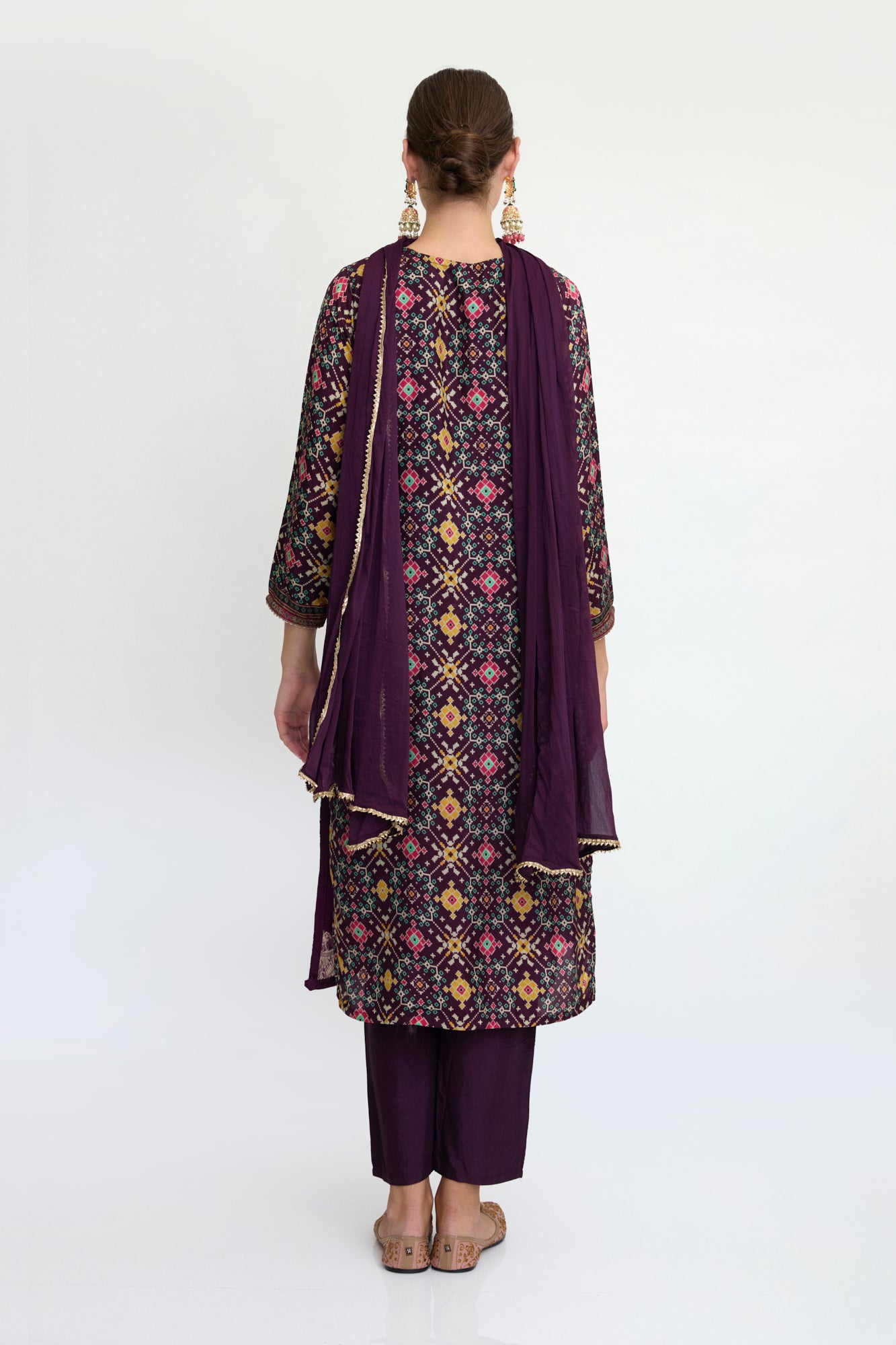 The Amara Kurta Set – Plum Mosaic