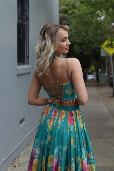 Floral Print Lehenga Set